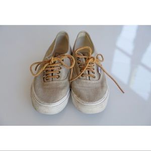 Vans Tan Linen with Leather Laces